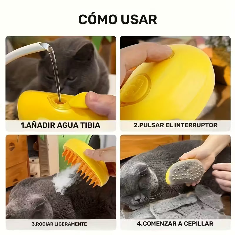 Cepillo Vapor Mascotas
